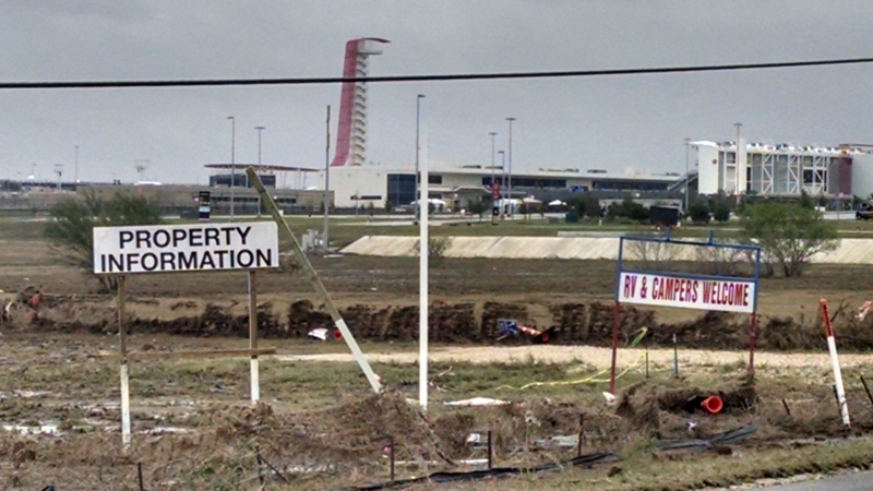 Illustration for article titled Austin's Formula One Circuit Was Underwater Today